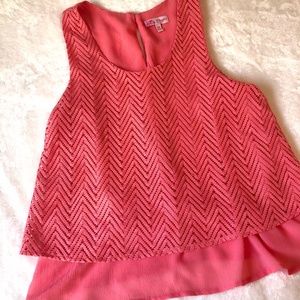 candies pink sleeveless blouse